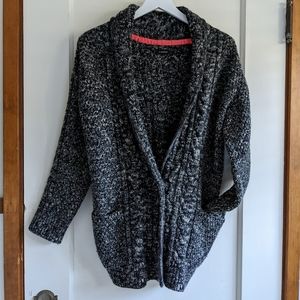 Campus Shawl Collar Wool Sweater with Pockets